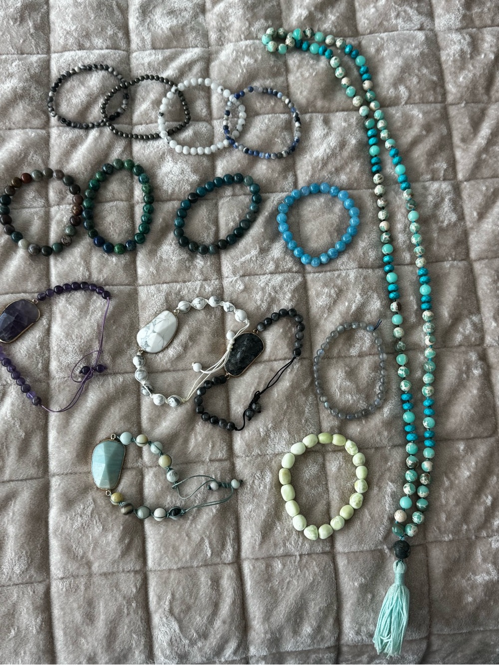Healing Stone bracelets, and MALA beads. Assortment sold altogether crazy deal!